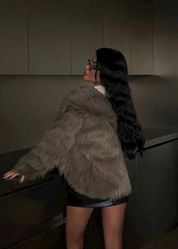 Kahverengi Kadın Kürk - Görsel 2