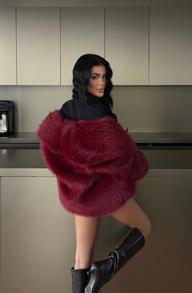 Bordo Kürk - Görsel 2