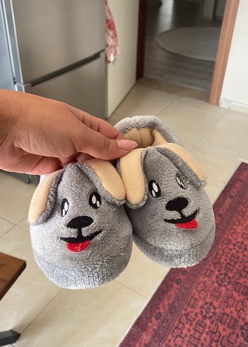 Erkek Çocuk Gri Ev Terliği