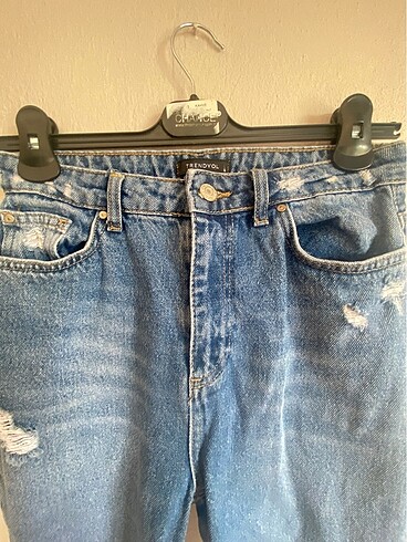 36 Beden mavi Renk Yırtık jean