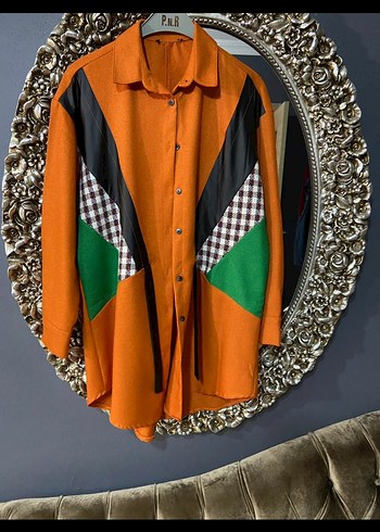 Düğmeli Çok Renkli Street Wear Kadın Gömlek