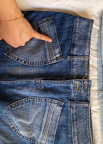 Kadın Denim Mini Etek - Görsel 2