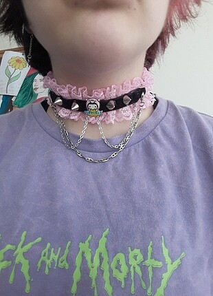 Kawaii goth choker zincirli