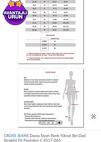 CROSS JEANS Siyah Yüksek Bel Straight Fit Pantolon - Görsel 3