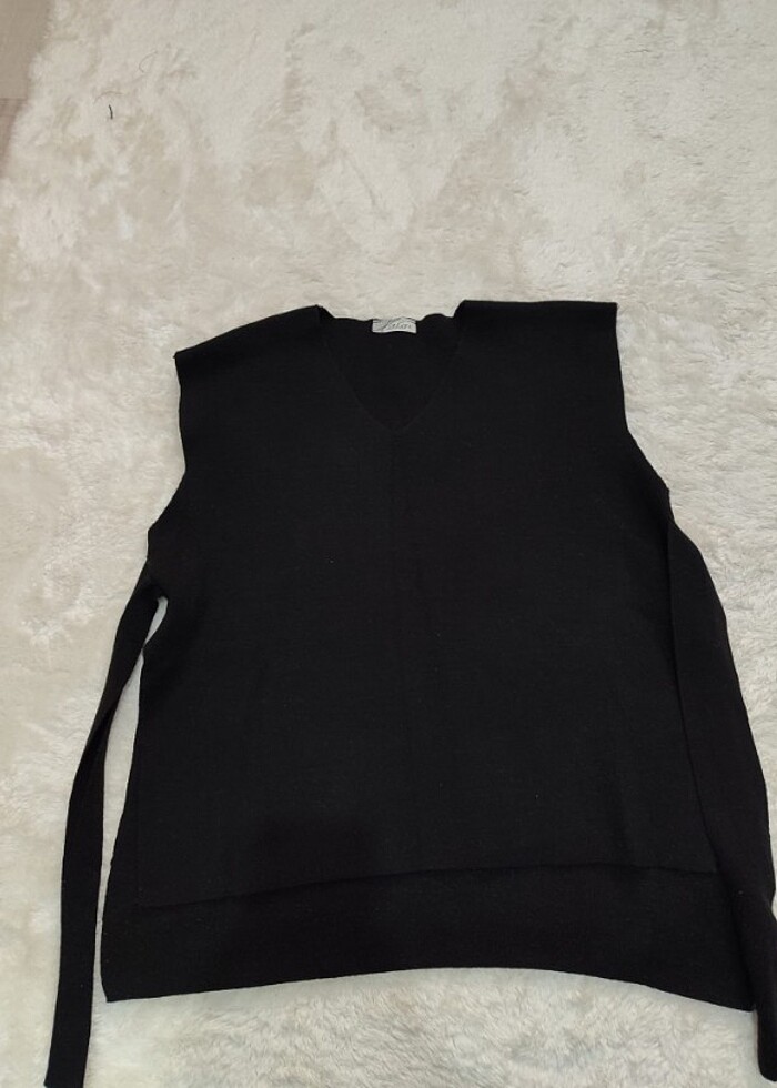 Yandan bağlamalı süveter - Görsel 2