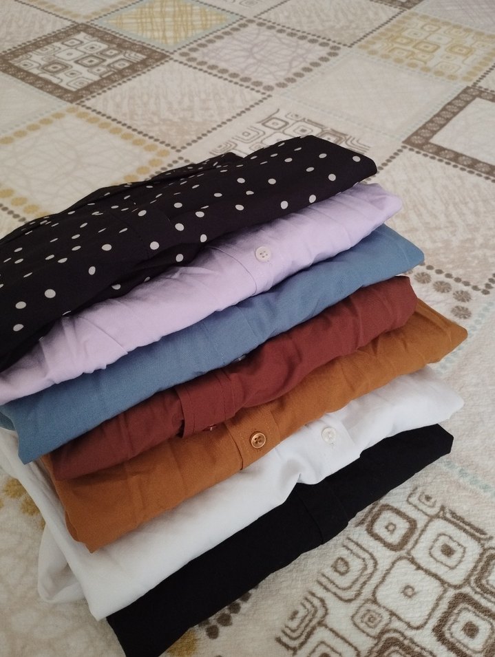 Bej Düğmeli Keten Kadın Gömlek - Görsel 2