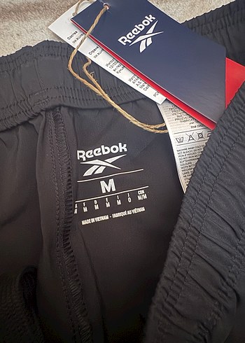 Erkek Siyah Regular Fit Fermuarlı Eşofman Altı REEBOK - Görsel 3