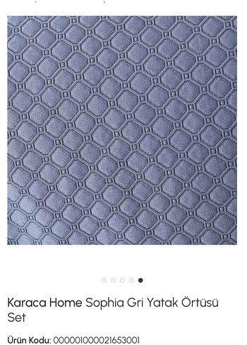 Karaca Home Sophia Gri Yatak Örtüsü Seti - Görsel 4