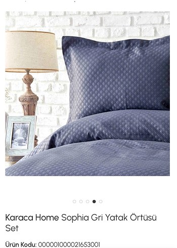 Karaca Home Sophia Gri Yatak Örtüsü Seti - Görsel 3