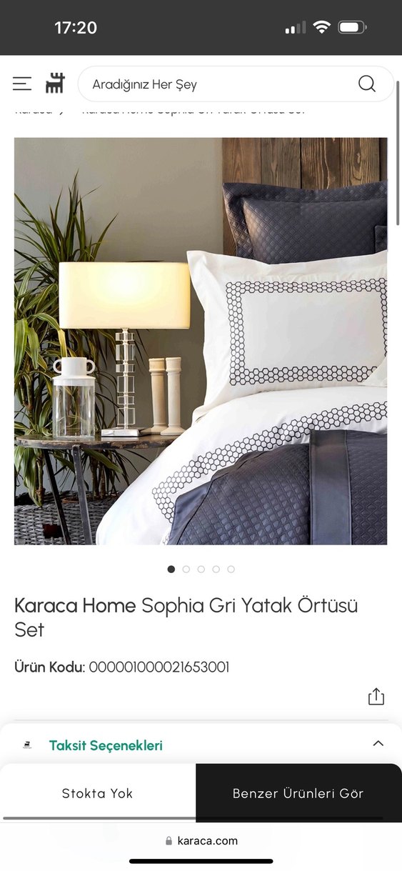 Karaca Home Sophia Gri Yatak Örtüsü Seti - Görsel 2