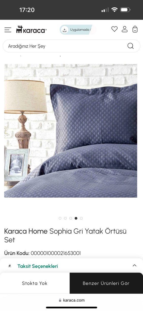 Karaca Home Sophia Gri Yatak Örtüsü Seti - Görsel 3