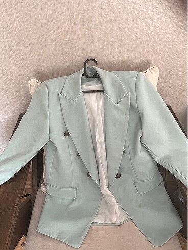 İçi astarlı Su yeşili blazer