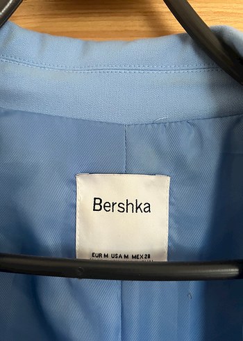 m Beden Mavi Kadın Bershka oversize Düğmeli Blazer Ceket