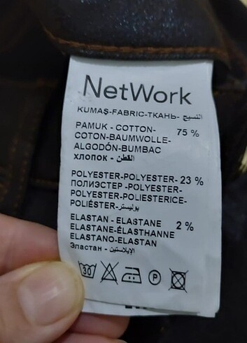 28 Beden kahverengi Renk NetWork kahverengi casual pantolon 