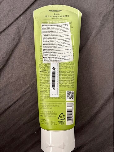 Missha frudia green grape cleansing foam