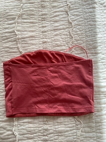 Stradivarius straplez crop üst