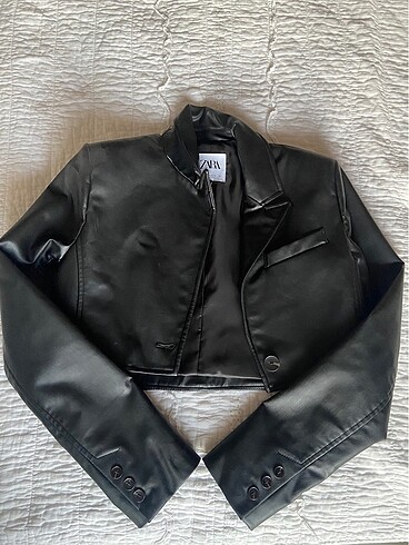 zara deri crop blazer