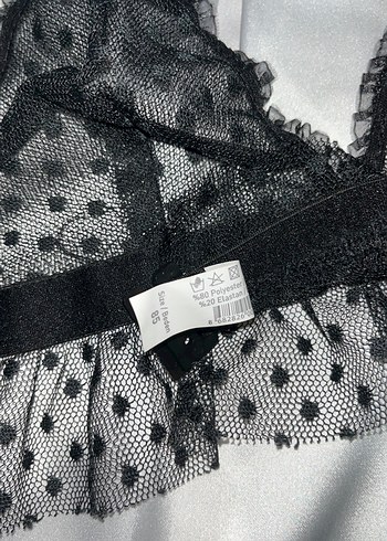 Siyah Puantiyeli Goth Mini Sütyen Takımı - Görsel 5