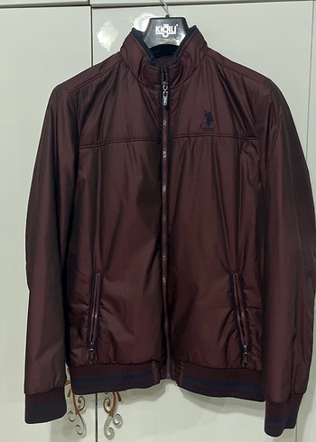 Bordo Erkek Spor Fermuarlı Ceket - Görsel 3