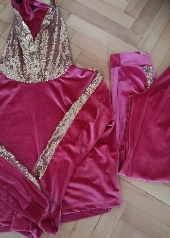 Pembe 1.kalite yağlı kadife Kadın Eşofman Takımı