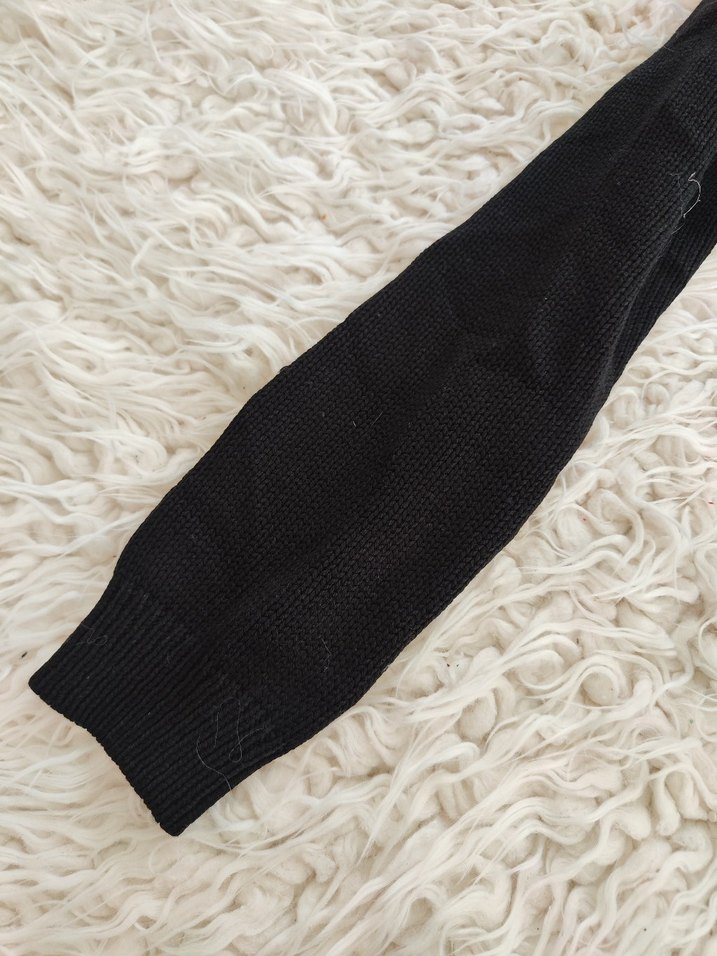 Kız Çocuk Siyah Triko Kazak - Görsel 3