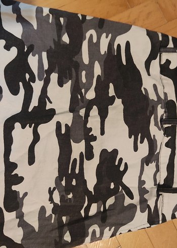 Gri Kamuflaj Desenli Kısa Kadın Ceket takim - Görsel 5