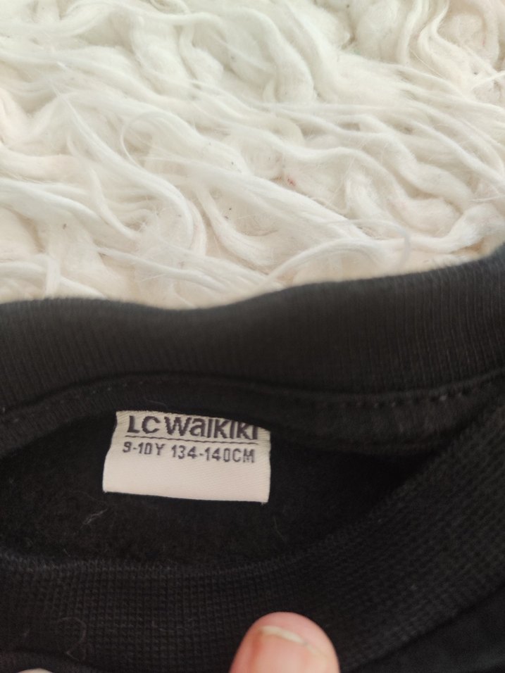 Siyah cocuk Bisiklet Yaka Sweatshirt - Görsel 3