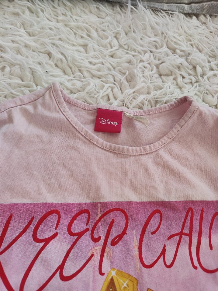 Kızlar için kısa kollu pembe baskılı pijama - Görsel 2