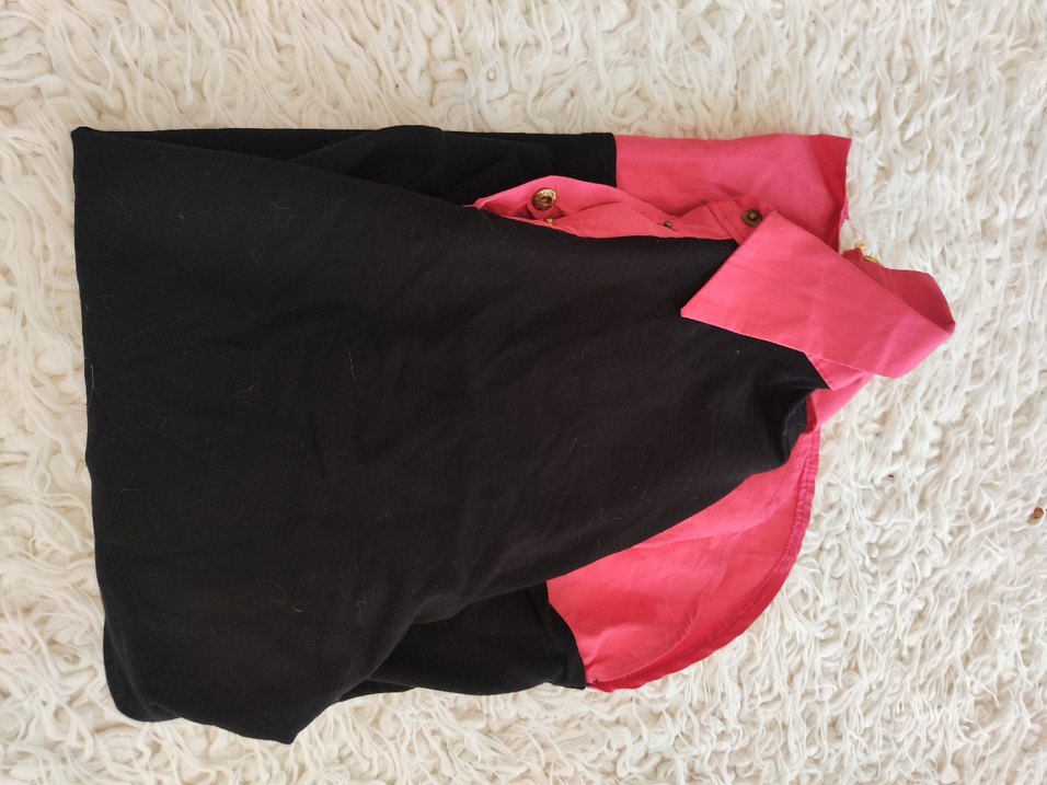 Düğmeli, yakalı uzun pembe tunik gomlek - Görsel 3