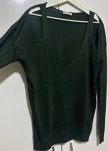 V Yaka Uzun Kollu Kadın Kazak - Görsel 4