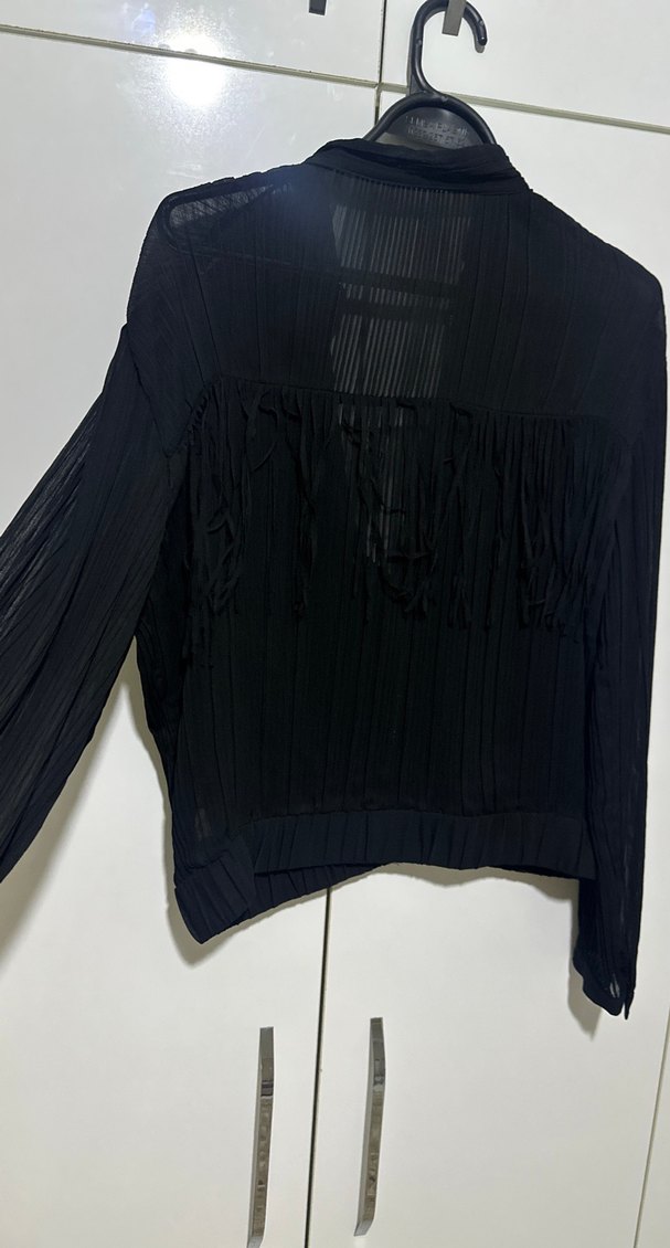 Siyah Fermuarlı Kadın Ceket - Görsel 5