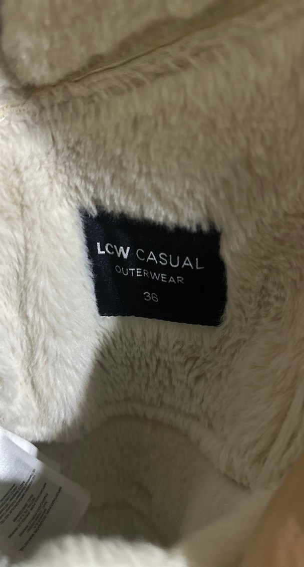 Kürklü Beyaz Deri Kadın Ceket - Görsel 4