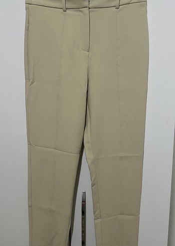 Bej Midi Kumaş Kadın Pantolon - Görsel 5