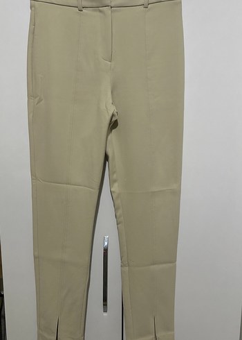 Bej Midi Kumaş Kadın Pantolon - Görsel 2