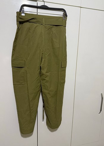 Zara Kadın Kemerli Haki Salaş Pantolon - Görsel 6