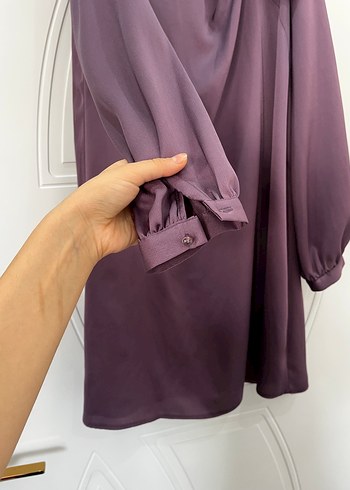 xl Beden mor Renk Mor Drapeli Kadın Tunik