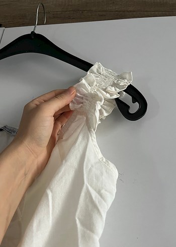 s Beden Fırfırlı Keten Bohem Bluz