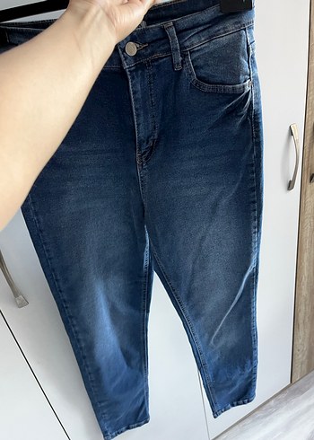 Diğer Kadın Lacivert Midi Boy Denim Pantolon