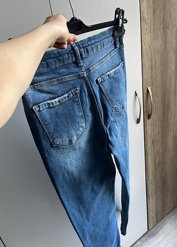 m Beden lacivert Renk Kadın Lacivert Midi Boy Denim Pantolon