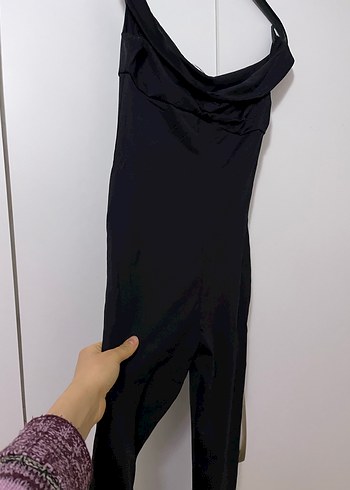 Zara Siyah, Drapeli, Straplez Kadın Tulum - Görsel 5