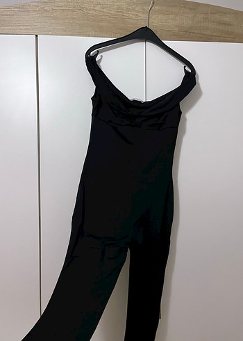 Zara Siyah, Drapeli, Straplez Kadın Tulum - Görsel 11