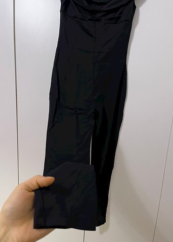 Zara Siyah, Drapeli, Straplez Kadın Tulum - Görsel 4