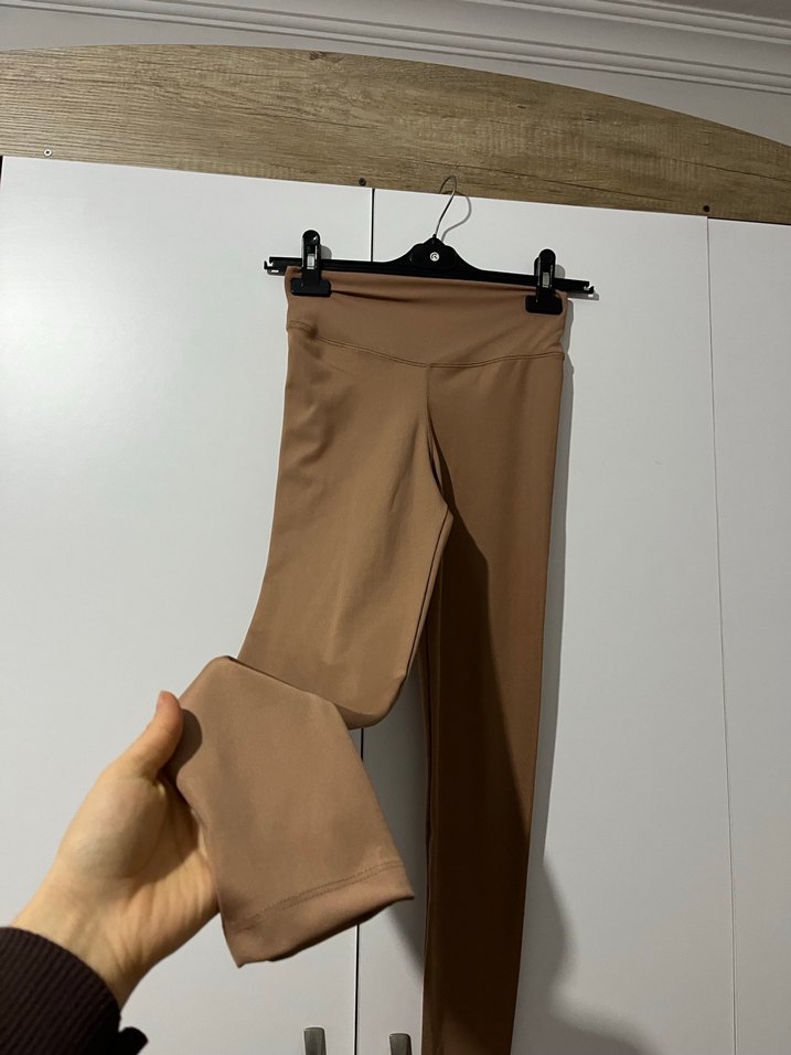Kadın Bej Midi Tayt - Görsel 3