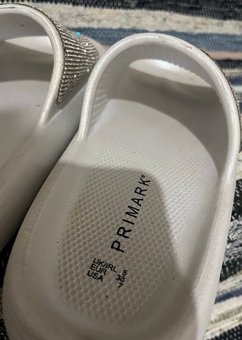 Simli Beyaz Platform Terlik - Görsel 4