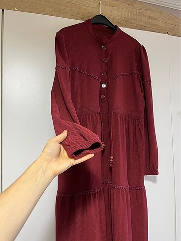 l Beden bordo Renk Bordo elbise