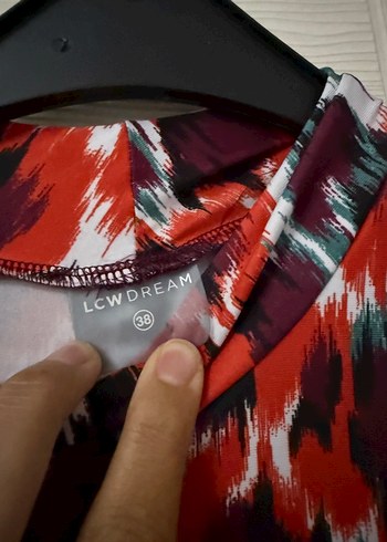 Bordo Bağlama Desenli Kadın haşema - Görsel 4