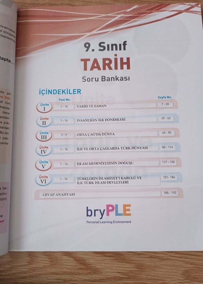 Bry Ple Tarih Soru Bankası  - Görsel 2