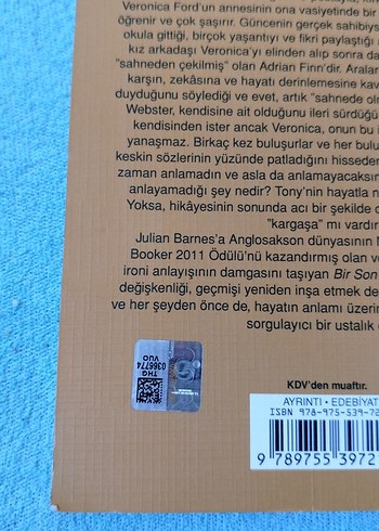 Bir Son Duygusu - Julian Barnes - Görsel 3