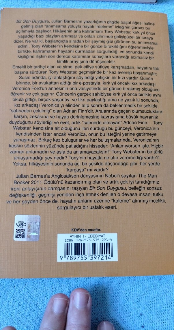 Bir Son Duygusu - Julian Barnes - Görsel 2