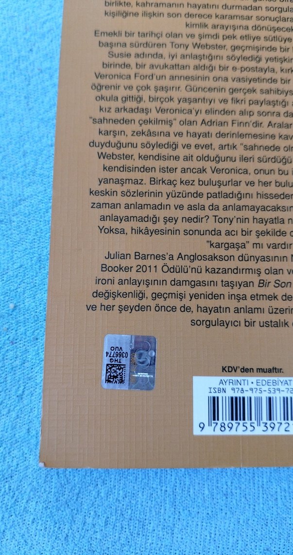 Bir Son Duygusu - Julian Barnes - Görsel 3